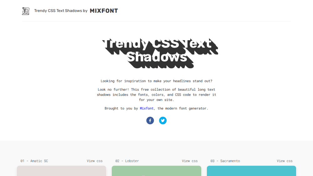 Mixfont | Shadows