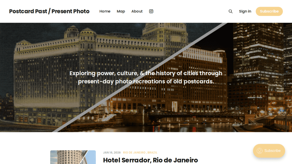 Postcard Past / Present Photo