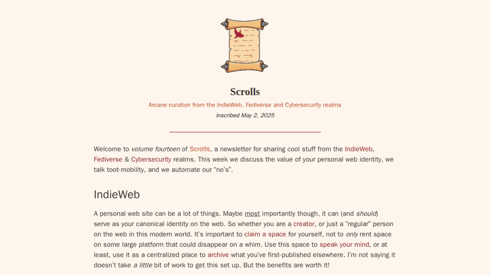 Scroll quattuordecim