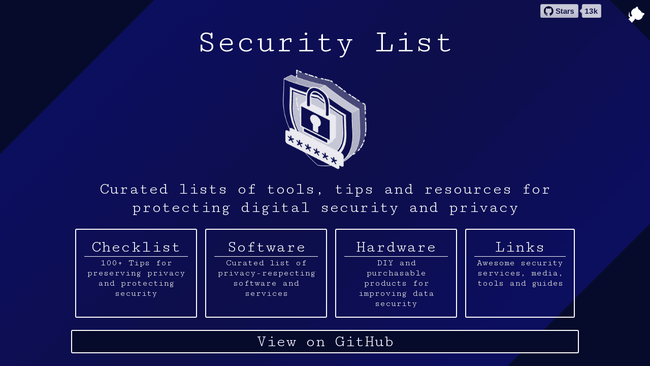Security List 🔐
