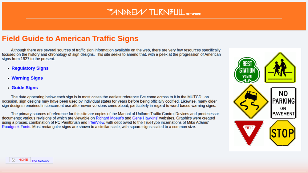 Field Guide to American Traffic Signs - The Andrew Turnbull Network
