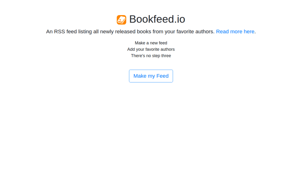 Bookfeed.io - An RSS Feed with New Releases from Your Favorite Authors