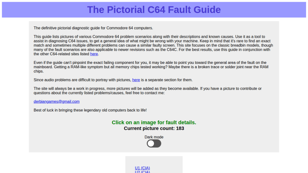 The Pictorial C64 Fault Guide