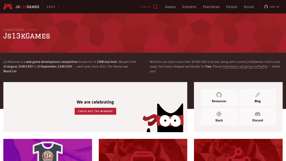 js13kGames - HTML5 and JavaScript Game Development Competition in just 13 kilobytes