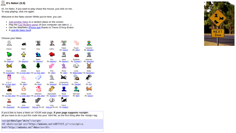 *NEKO* Welcome to the Web Neko Server!