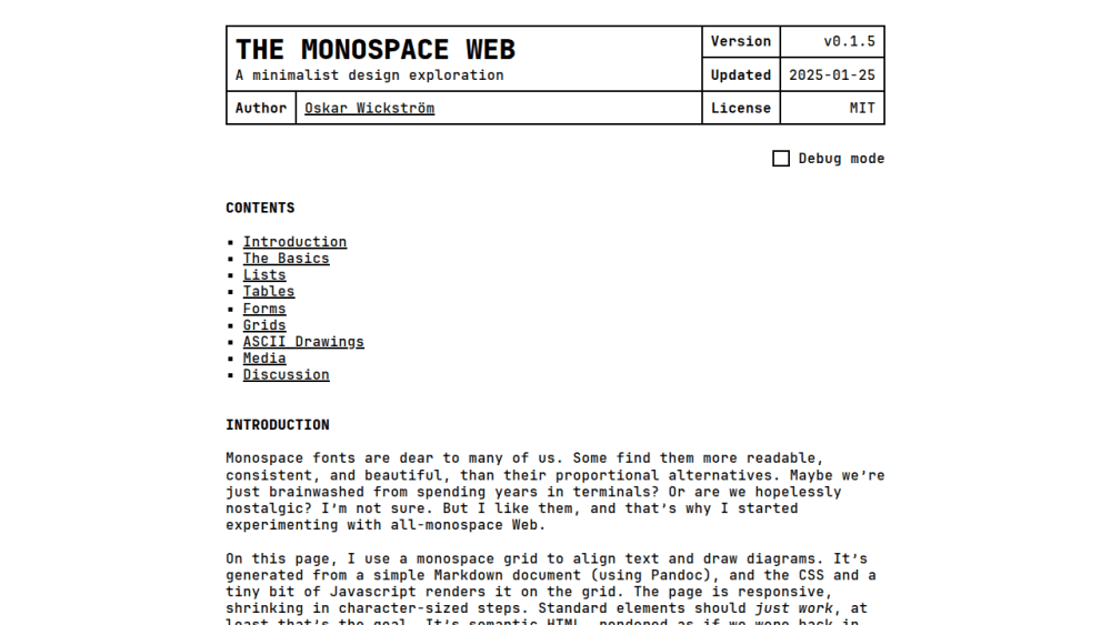 The Monospace Web