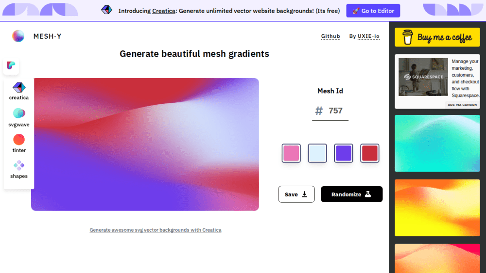 Generate Mesh Gradients | Customize & Free Export PNG