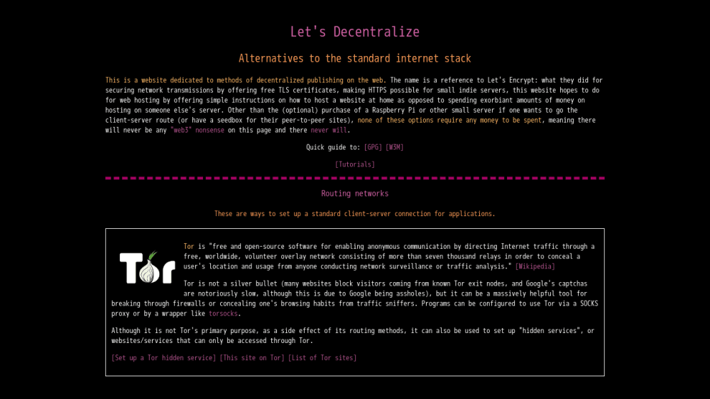 Let's Decentralize
