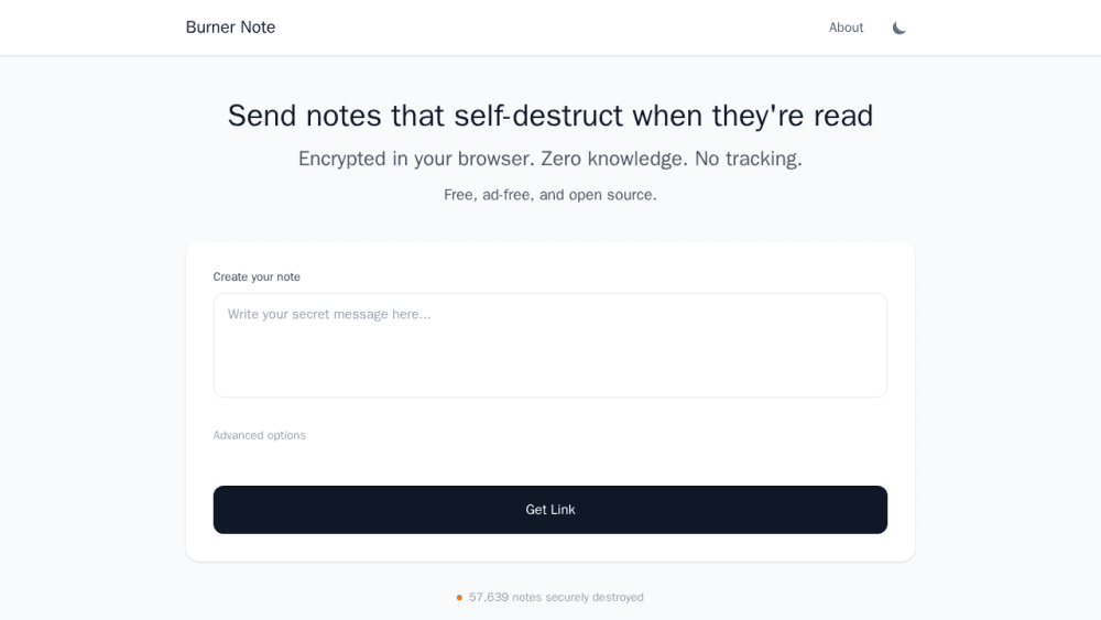 Burner Note