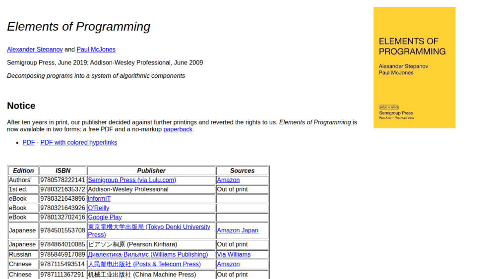 Elements of Programming