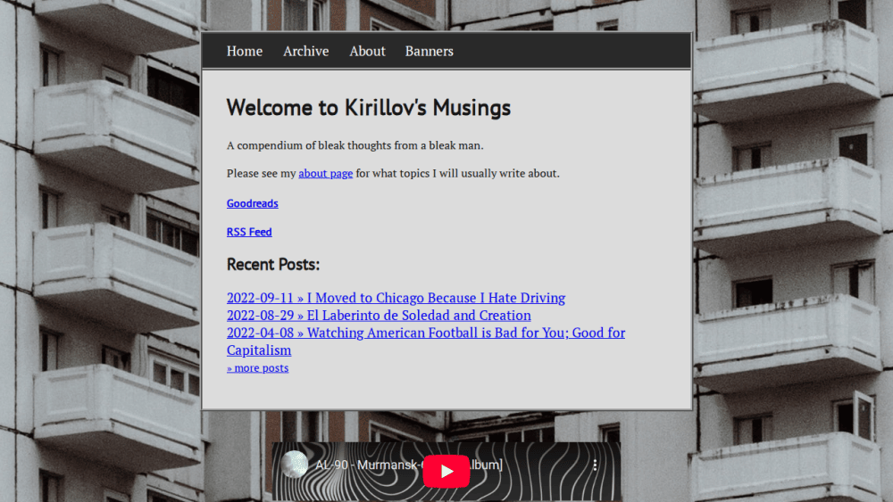 Kirillov's Musings