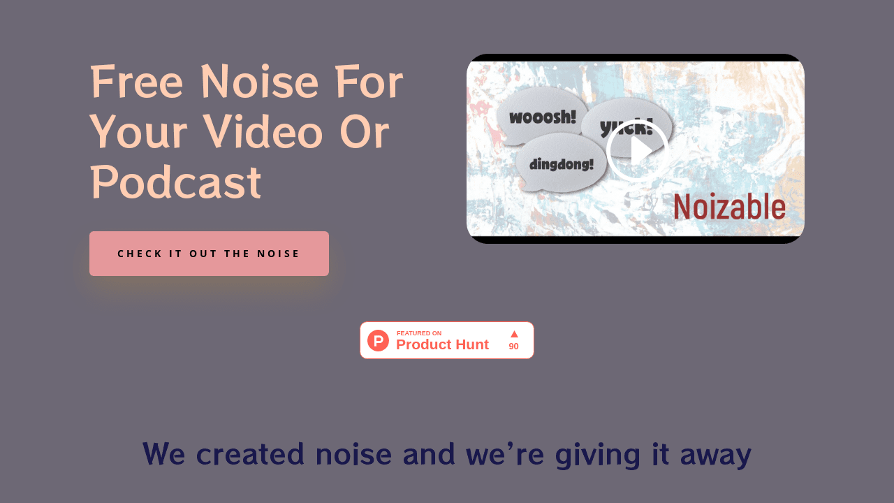 Noizable | Noise for video and podcast