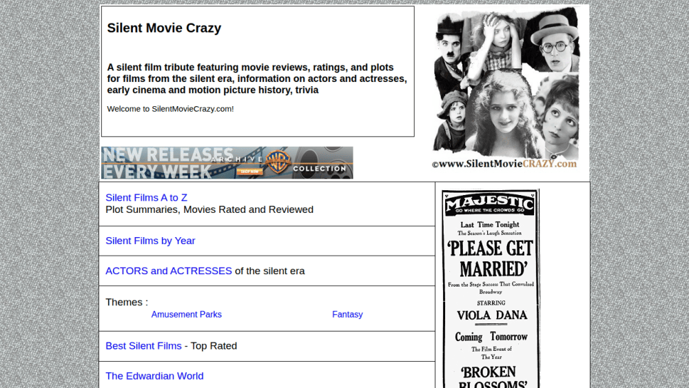 Silent Era Movies : History, Film Reviews, Ratings