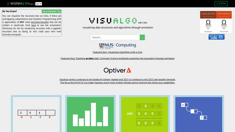 visualising data structures and algorithms through animation - VisuAlgo