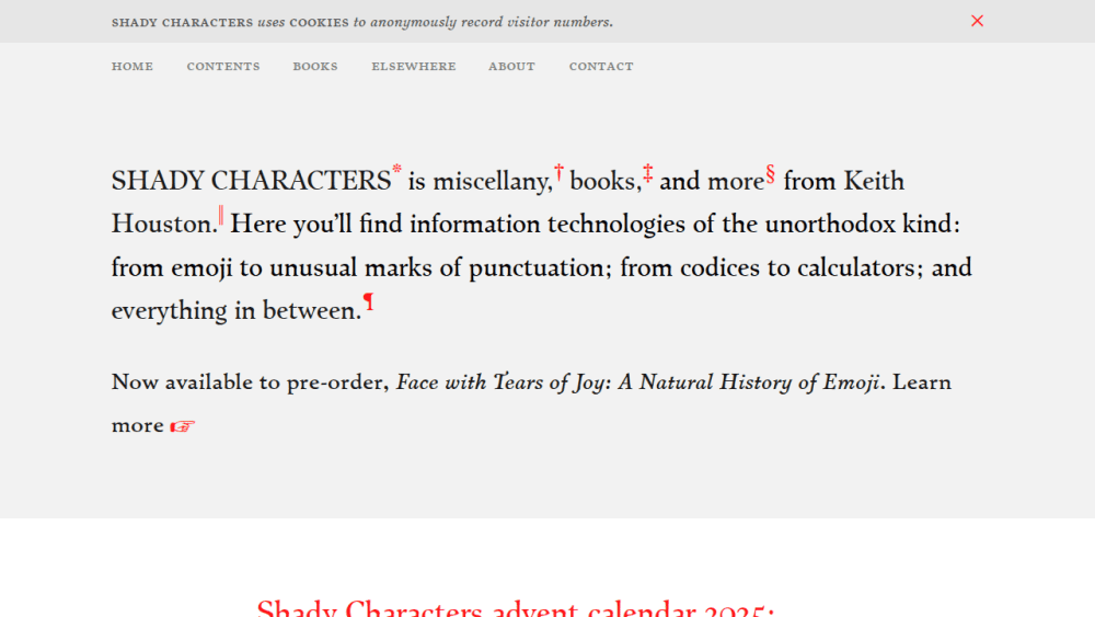 Shady Characters – The secret life of punctuation