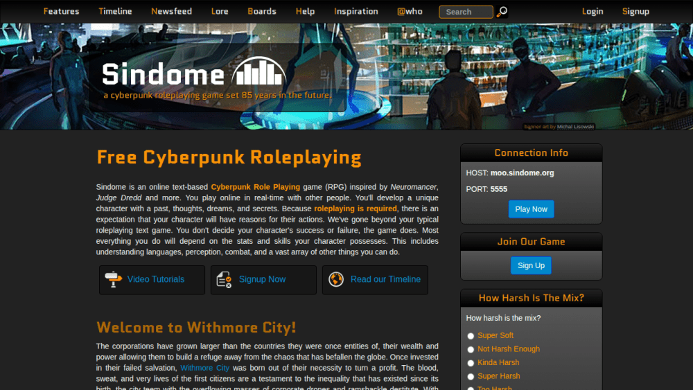 Cyberpunk Roleplaying Game | Sindome