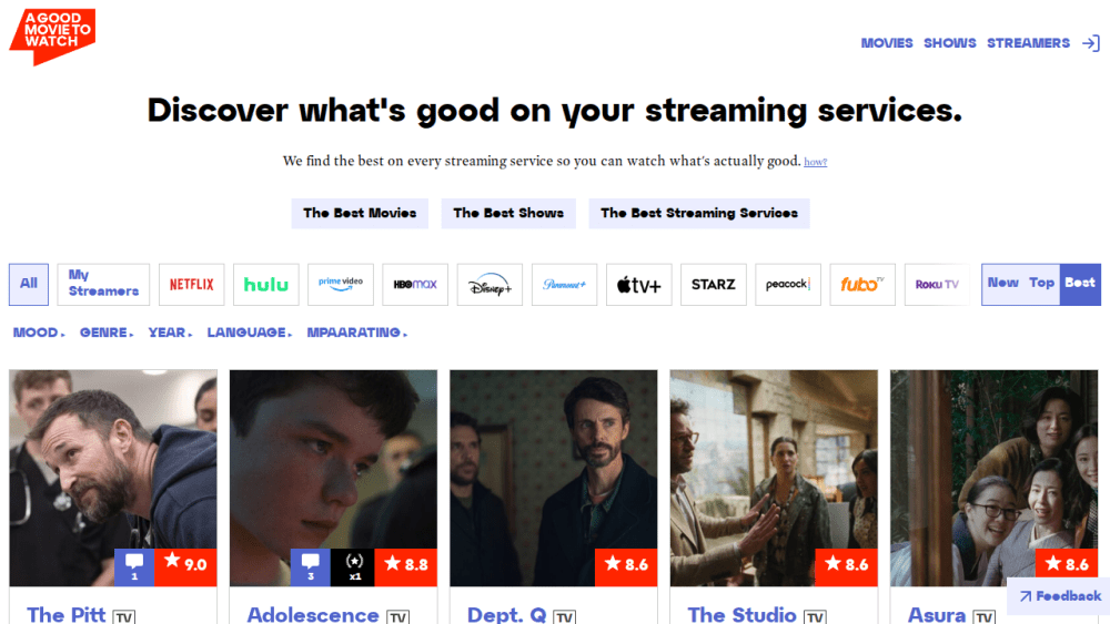 agoodmovietowatch | What to Watch on Streaming