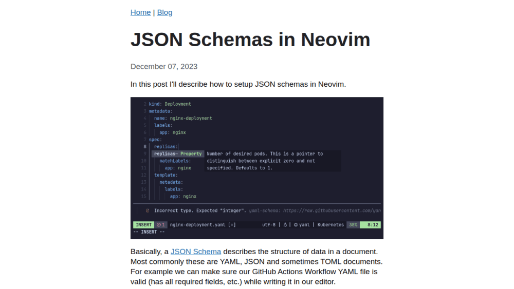 JSON Schemas in Neovim