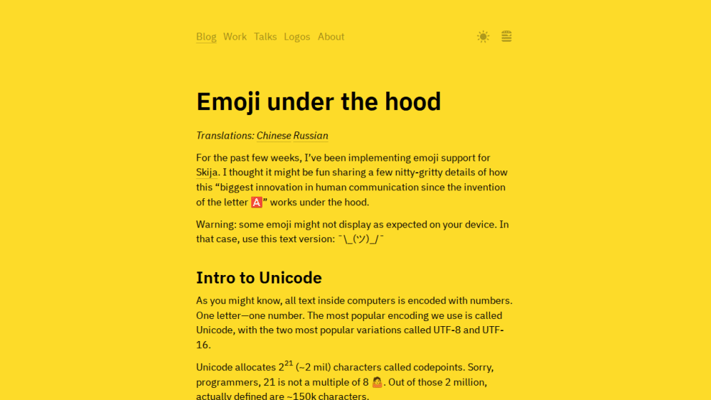 Emoji under the hood @ tonsky.me