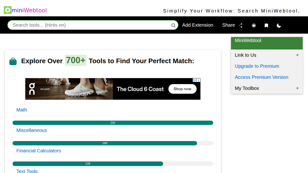 MiniWebtool - Online Tools and Calculators