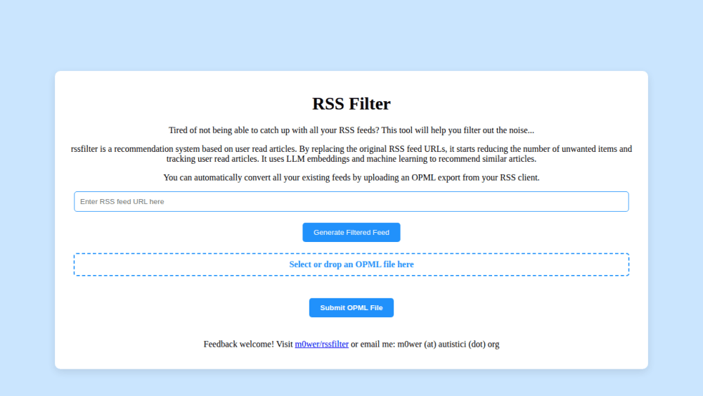RSS Filter