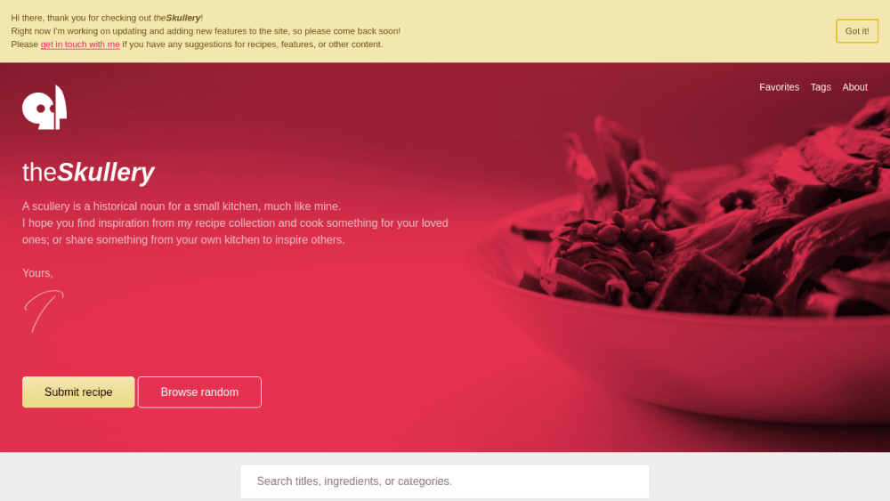 theSkullery | Your recipes, your time.
