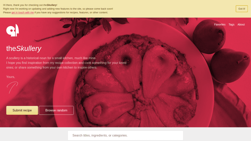 theSkullery | Your recipes, your time.