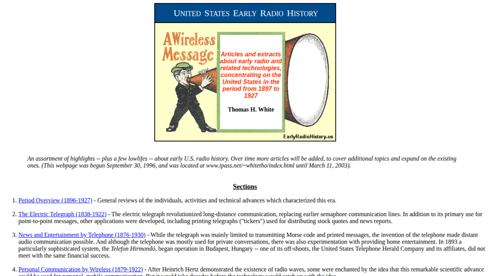 United States Early Radio History