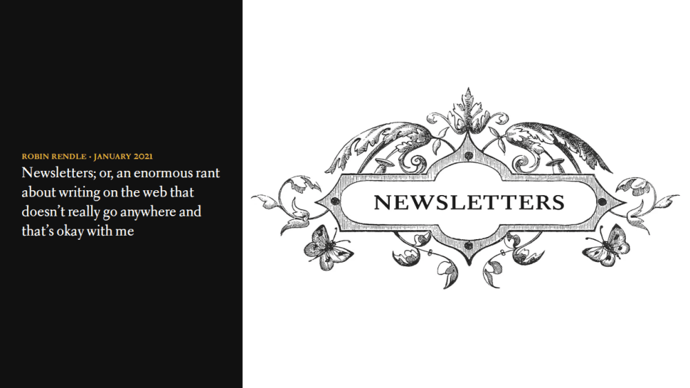 Robin Rendle › Newsletters