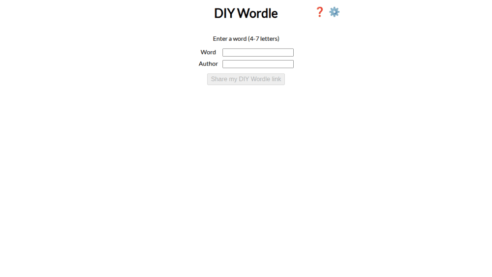 DIY Wordle