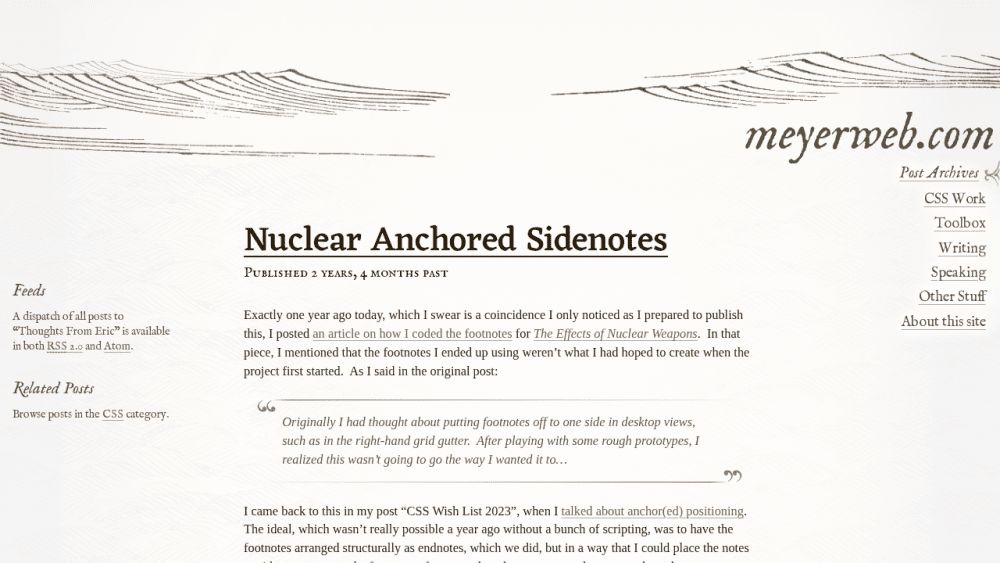 Nuclear Anchored Sidenotes – Eric’s Archived Thoughts