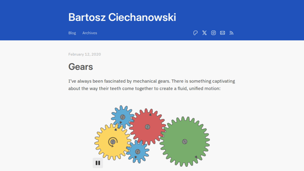 Gears – Bartosz Ciechanowski
