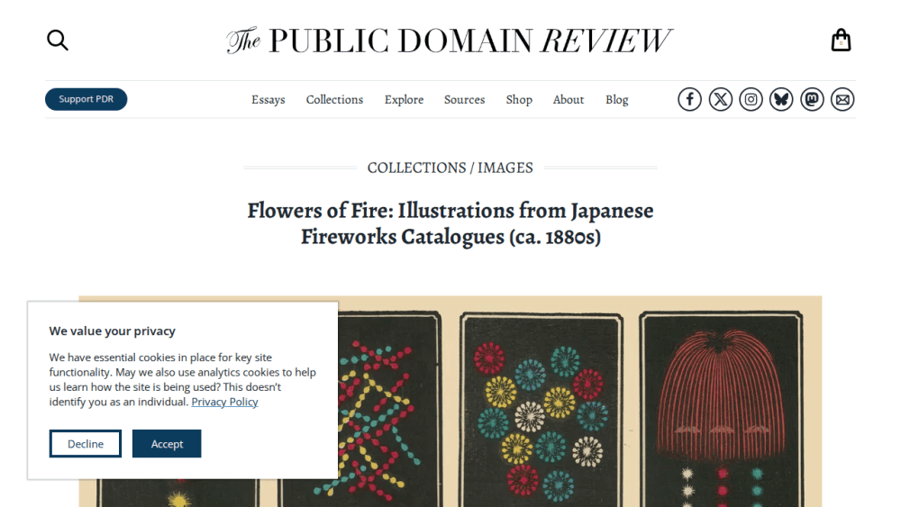Flowers of Fire: Illustrations from Japanese Fireworks Catalogues (ca. 1880s)