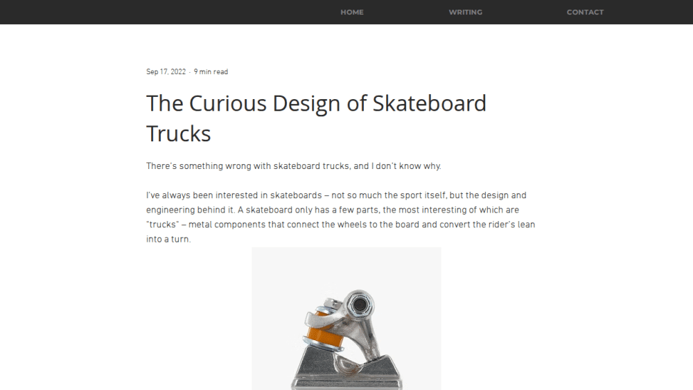 The Curious Design of Skateboard Trucks