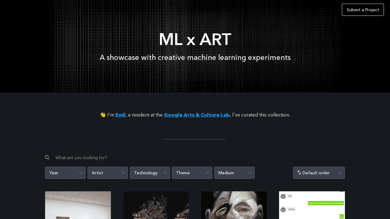 MLart - A curated repository with art, projects, and experiments related to AI, machine learning and deep learning.