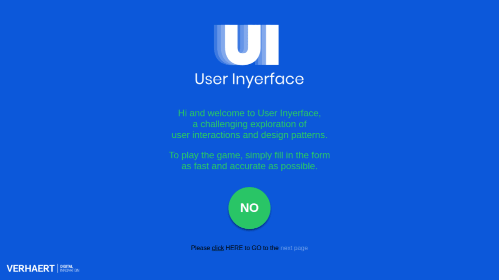 User Inyerface - A worst-practice UI experiment