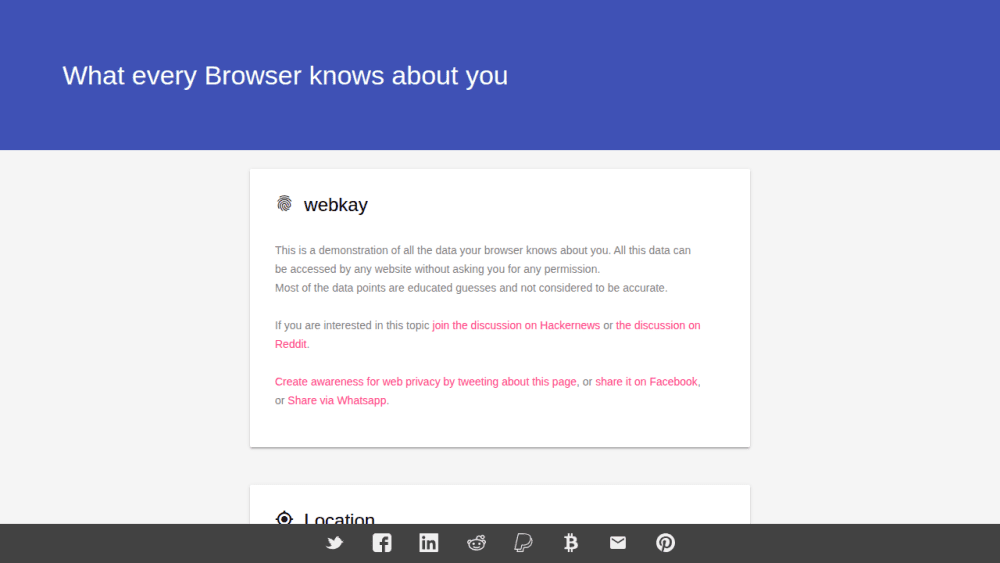 What every Browser knows about you