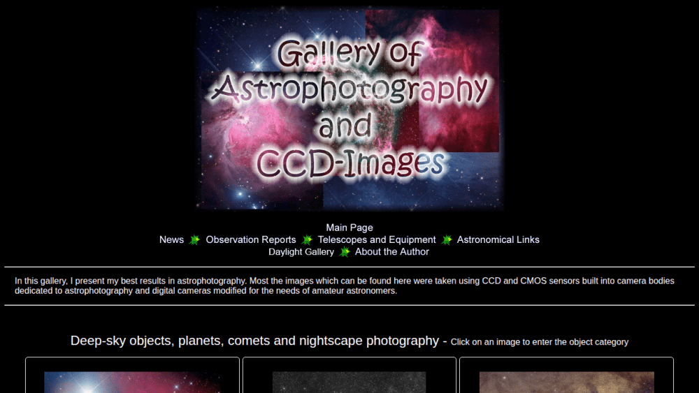 Gallery of Astrophotography and CCD-Images