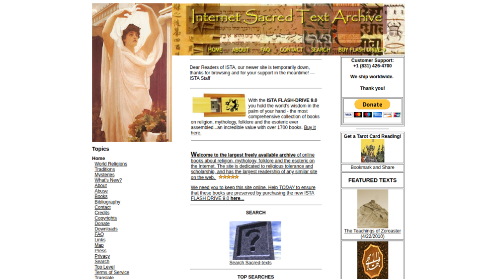 Internet Sacred Text Archive Home