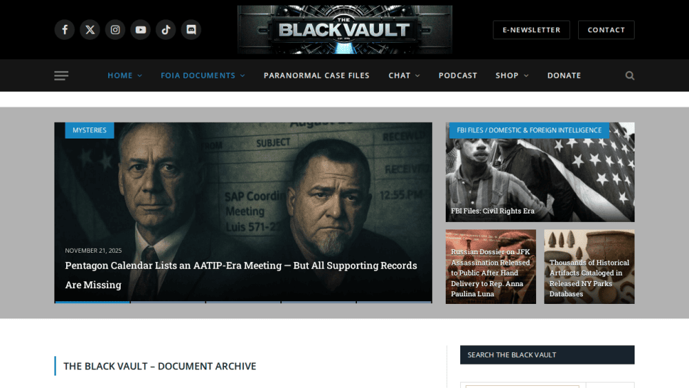 The Black Vault Document Archive