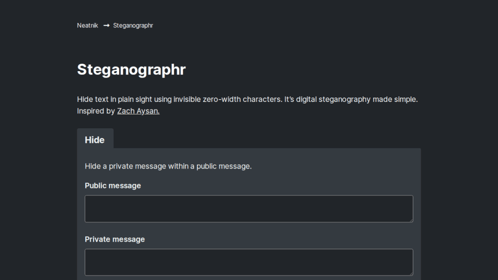 Neatnik - Steganographr