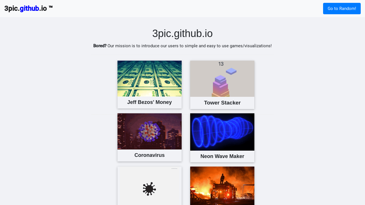 3pic.github.io - Satisfying & Arcadey Games
