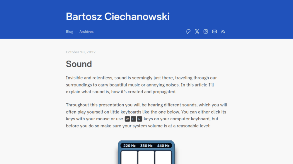 Sound – Bartosz Ciechanowski