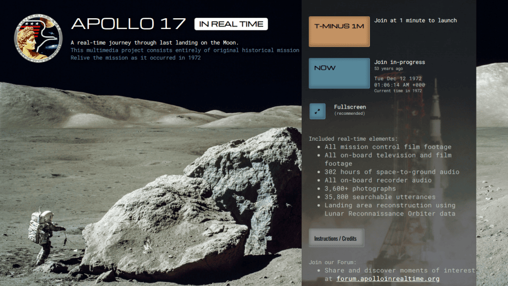 Apollo 17 in Real-time