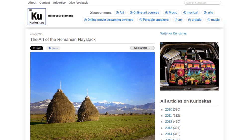 The Art of the Romanian Haystack ~ Kuriositas