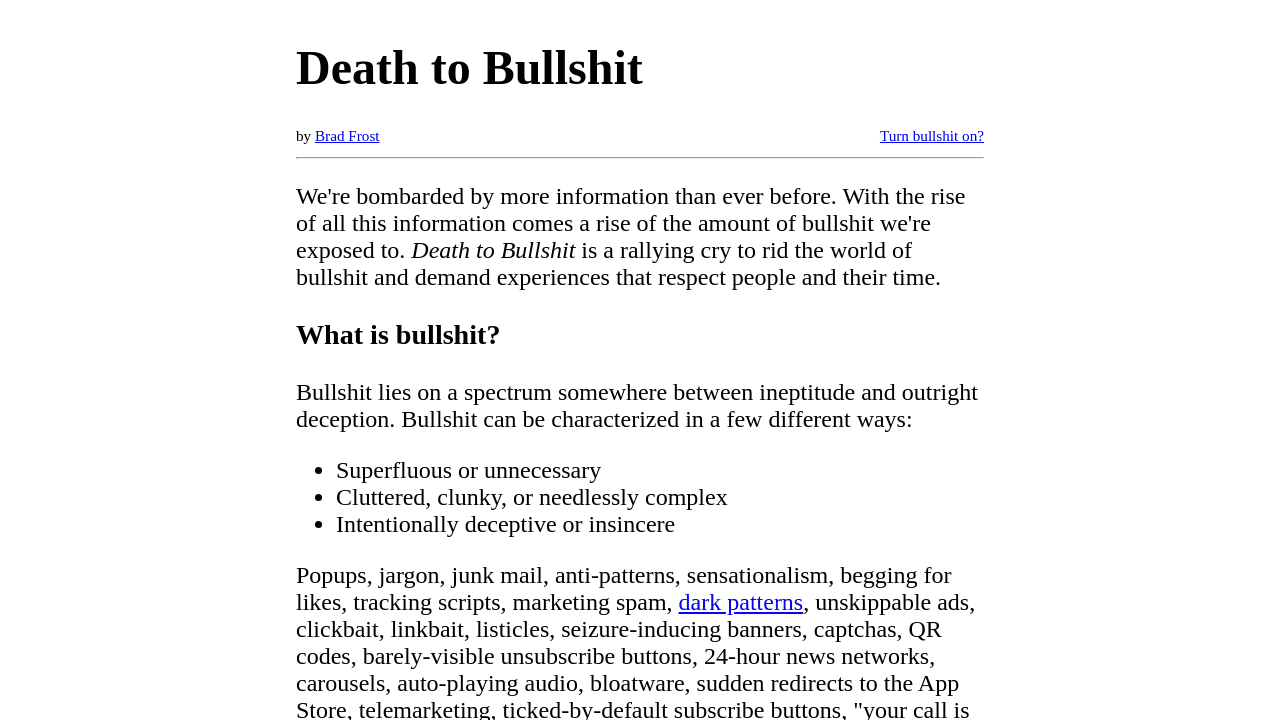 Death to Bullshit