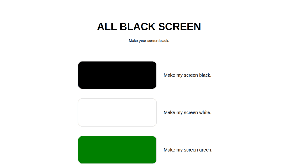 All Black Screen | Make Your Screen Black