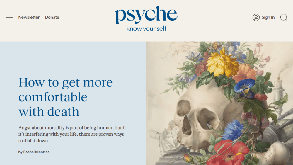 How to get more comfortable with death | Psyche Guides
