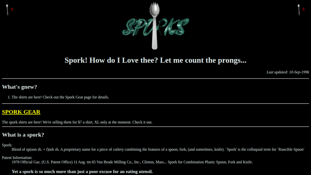 The Slightly Less Than Official Spork Homepage
