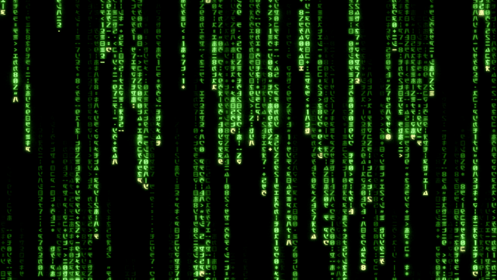 Matrix digital rain